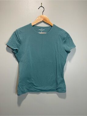 Abercrombie & Fitch Women’s Baby Tee Teal Crewneck T-Shirt